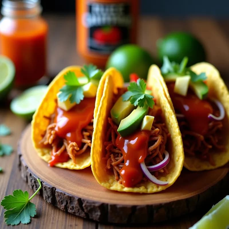 Tacos Veganos Picantes: Jackfruit Ahumado en Airfryer con Salsa Chipotle