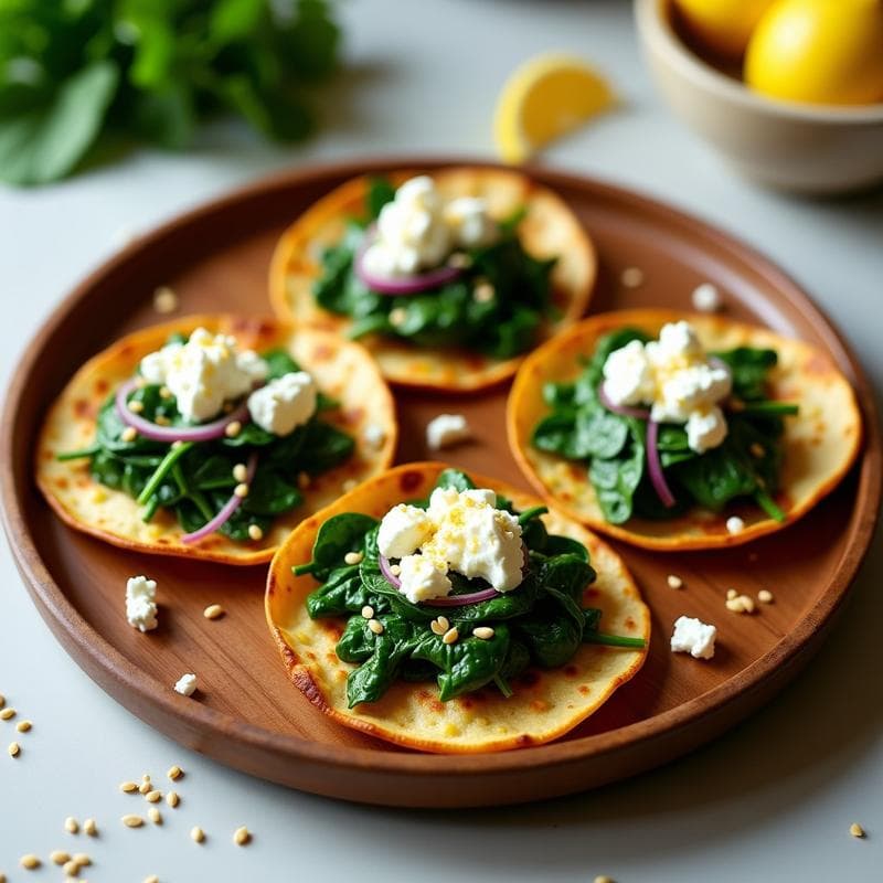 Tacos de Espinacas y Queso de Cabra: Receta Primaveral Express con Toque Crujiente