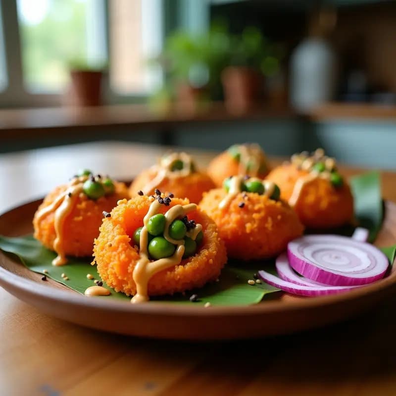 Tacoyaki Vegano con Relleno de Batata y Edamame: Receta Japonesa en Airfryer