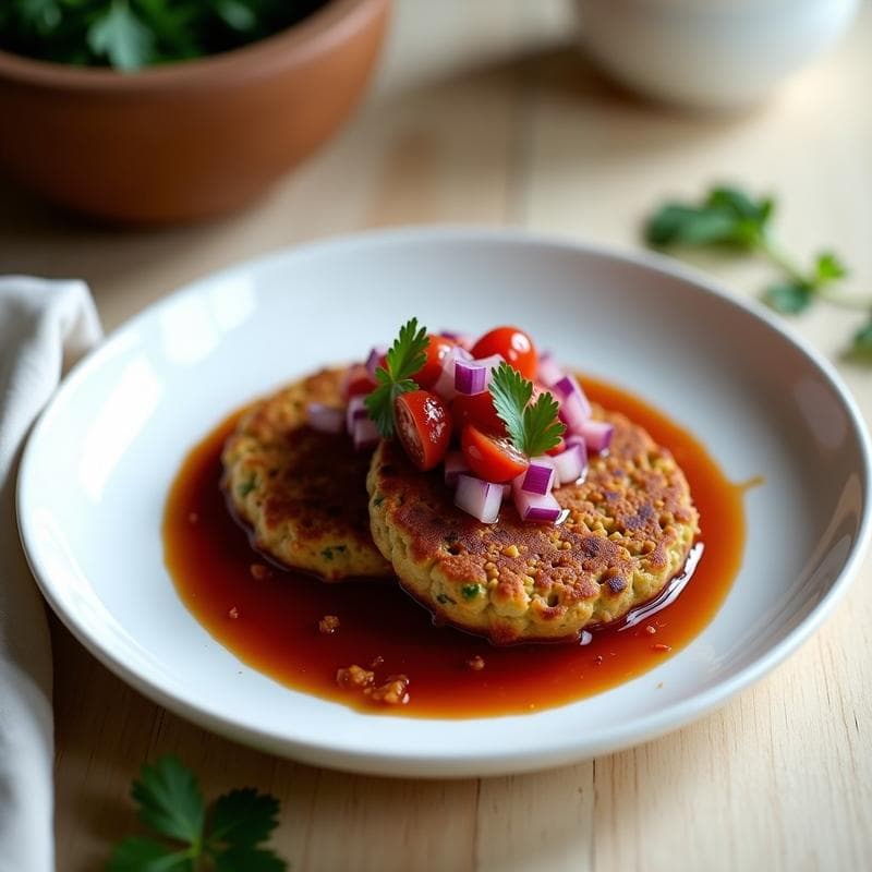 Tacu Tacu de Lentejas y Remolacha: Receta Peruana Vegana en Airfryer con Salsa Criolla