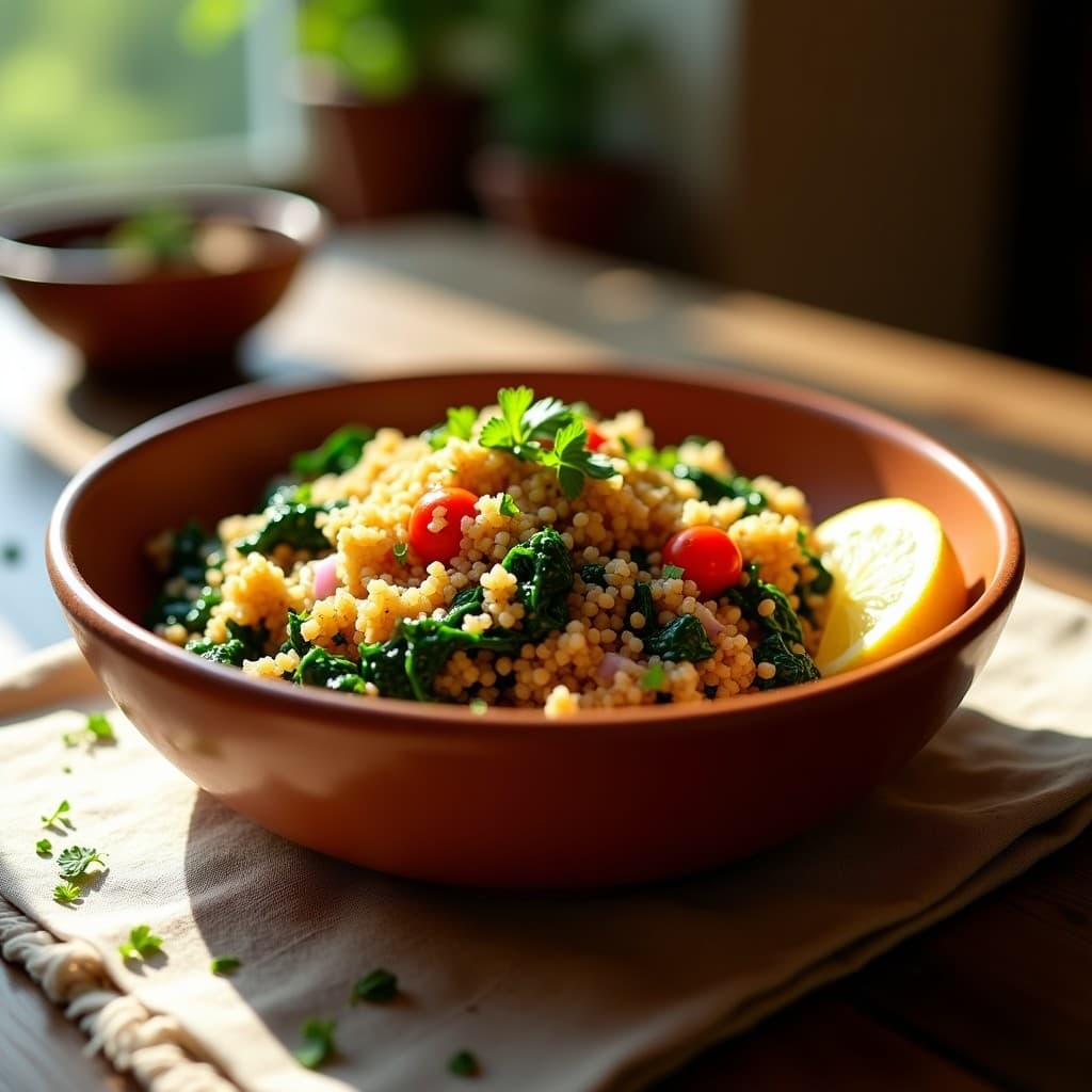Tacutacu de Quinoa y Espinacas: Receta Peruana Vegana en Olla Exprés