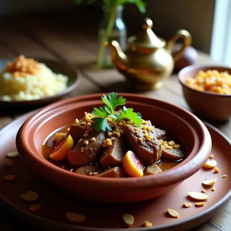 Tagine de Cordero con Higos y Almendras: Receta Marroquí en Thermomix con Toque Afrutado