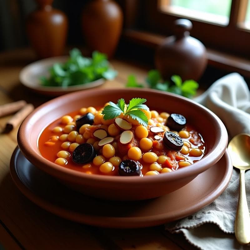 Tagine de Garbanzos y Ciruelas Pasas: Receta Marroquí en Olla Express y Alta en Fibra