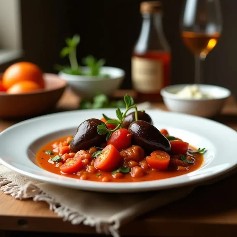Tahchee de Berenjena y Tomate: Estofado Persa Vegano en Olla Lenta