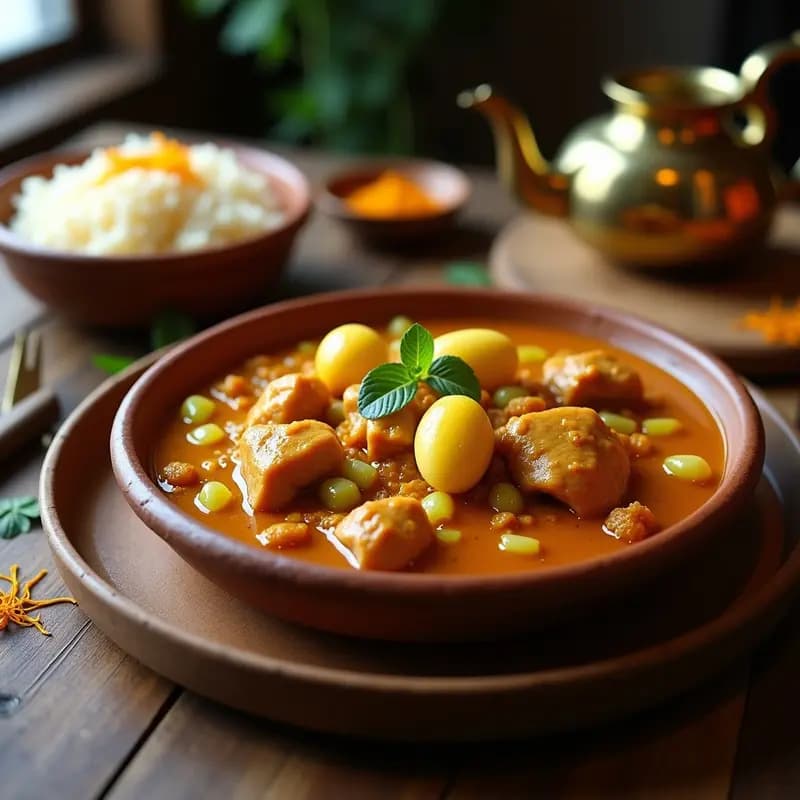 Tahchee de Pollo y Cítricos: Guiso Persa con Toque Dulce y Ácido