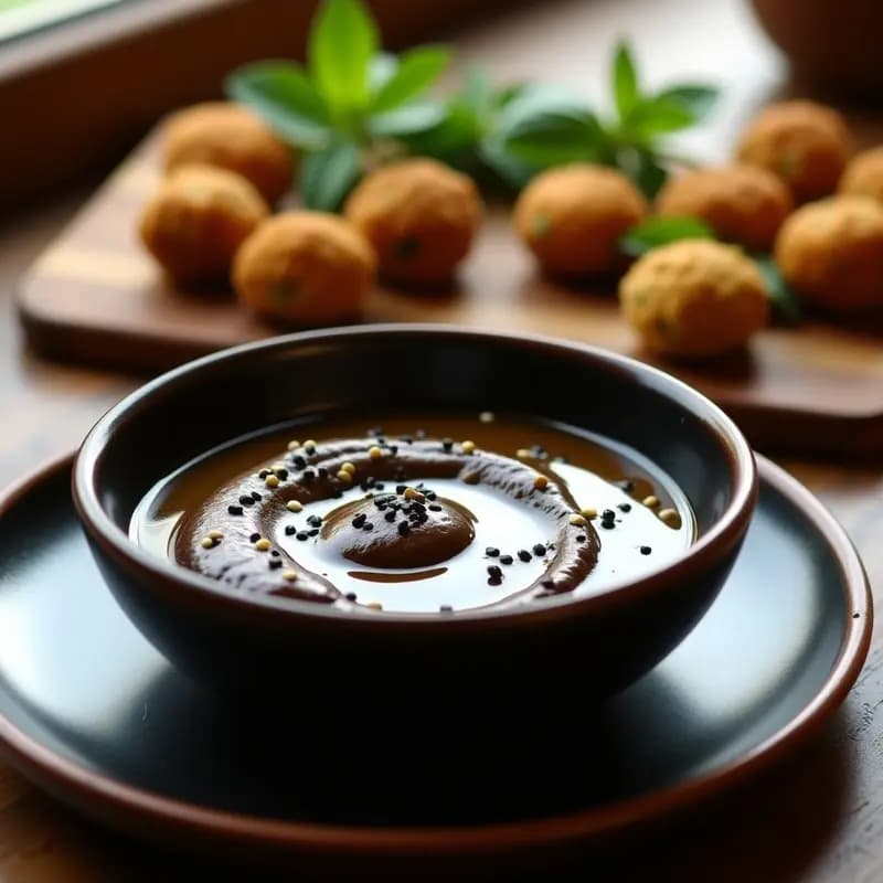 Tahini de Ajonjolí Negro y Dátiles: Salsa Jerusalén para Falafel o Ensaladas