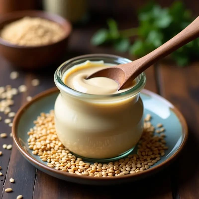 Tahini Casero con Semillas de Sésamo Tostado: Receta Libanesa Sin Aceite en 10 Minutos