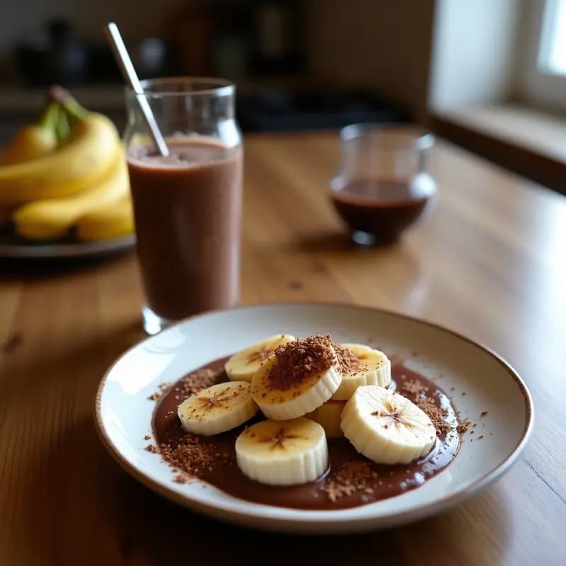 Tahini con Chocolate Negro y Banana: Smoothie Árabe Alto en Proteína y Potasio
