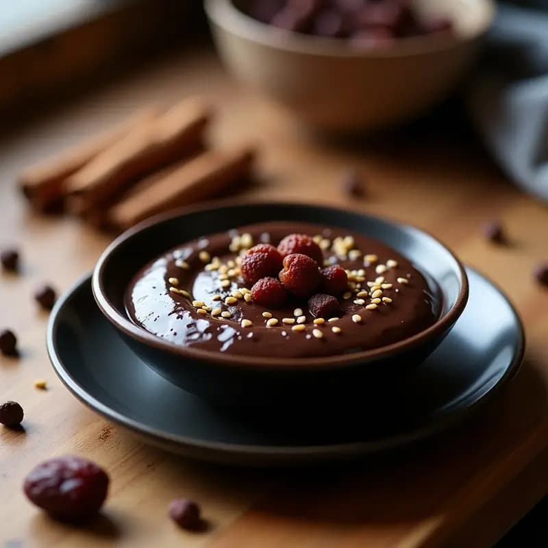 Tahini de Chocolate Negro y Dátiles: Postre Árabe Sin Azúcar y Sin Horno