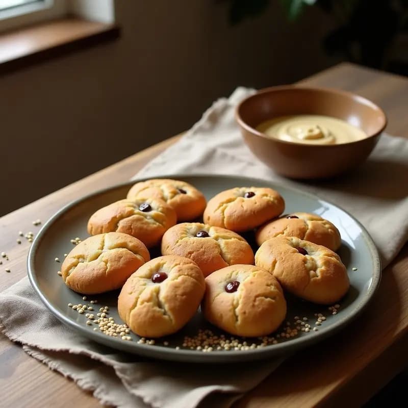 Tahini Cookies con Trozos de Dátiles: Galletas Árabes Sin Harina y Ricas en Calcio en 15 Minutos