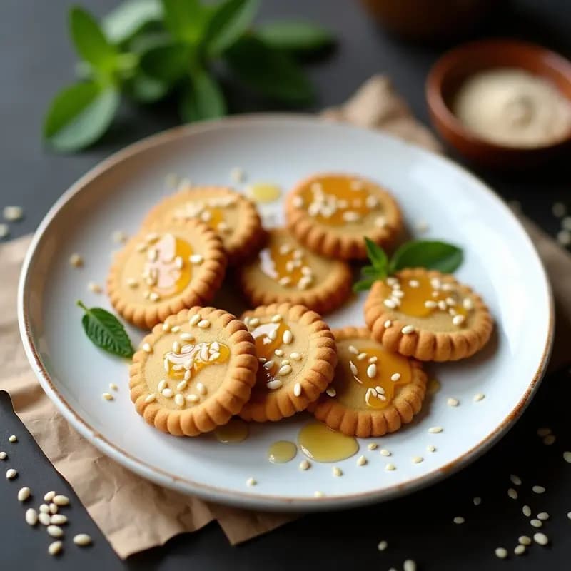 Tahini Cookies con Miel y Semillas de Sésamo: Galletas Árabes Sin Gluten