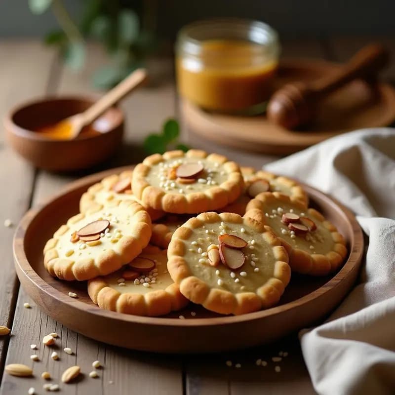 Tahini Cookies Libanesas con Sésamo y Miel: Galletas Dulces y Nutritivas