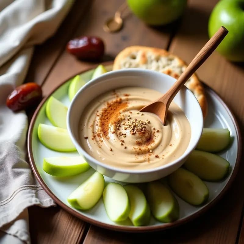 Tahini con Dátiles y Canela: Salsa de Oriente Medio para Frutas o Pan