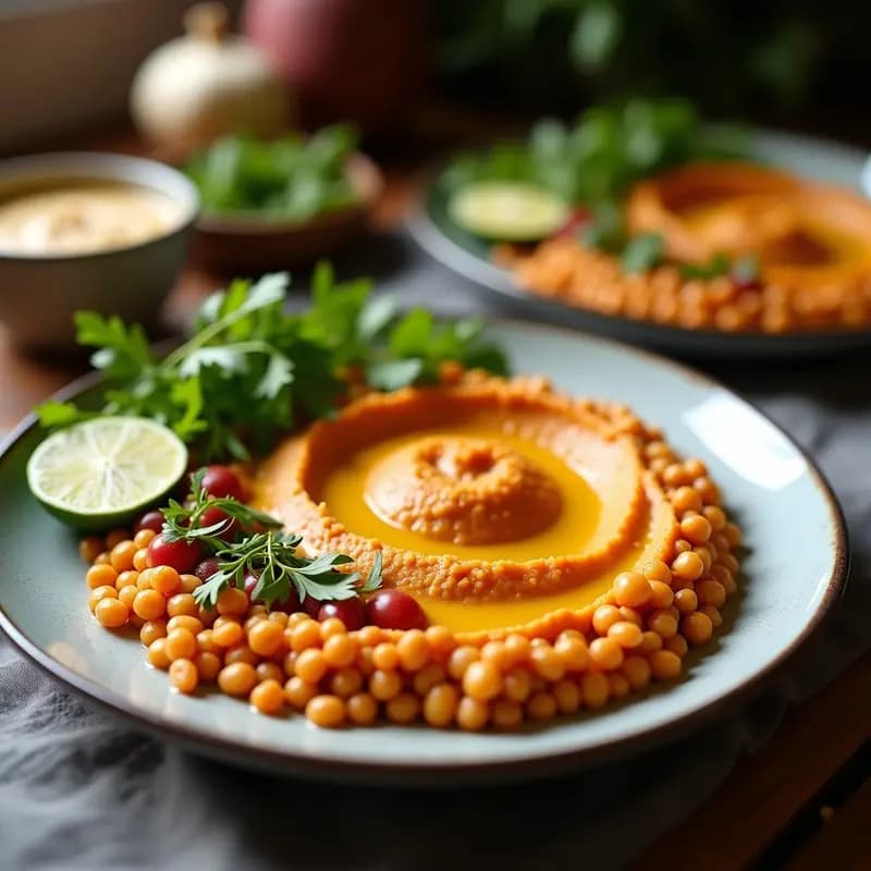 Tahini de Garbanzo y Remolacha: Dip Árabe Vegano y Colorido para Snacks