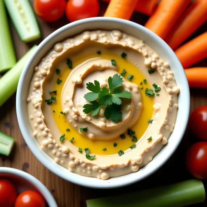 Tahini de Garbanzos Asados con Especias: Dip Árabe Keto y Alta en Proteína