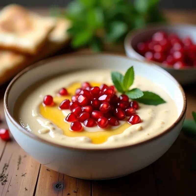 Tahini con Granada y Miel: Salsa Libanesa Dulce y Salada en 5 Minutos