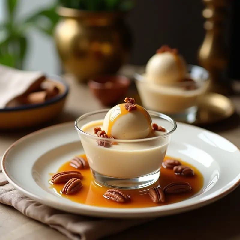 Tahini Helado con Sirope de Dátiles y Nueces: Postre de Oriente Medio Keto
