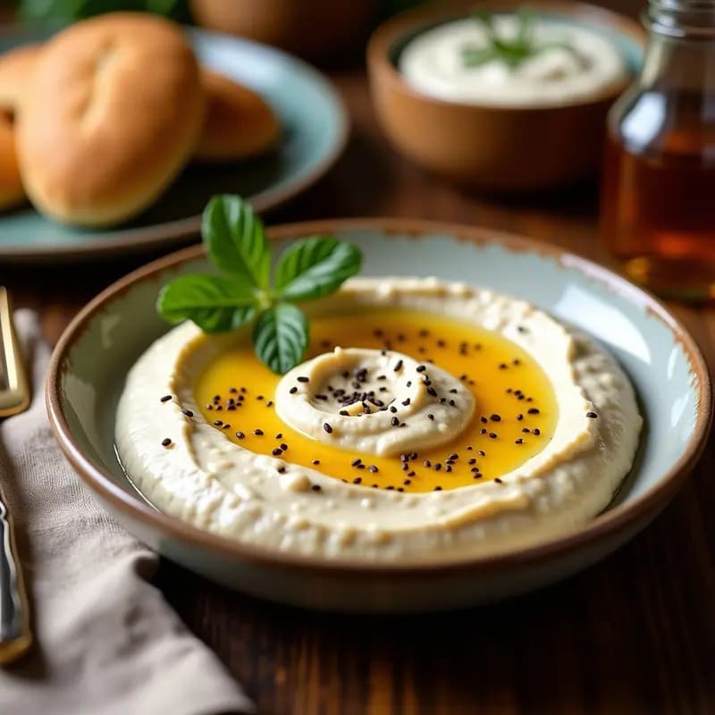 Tahini con Miel y Sésamo Negro: Salsa Libanesa Dulce y Nutritiva para Dip