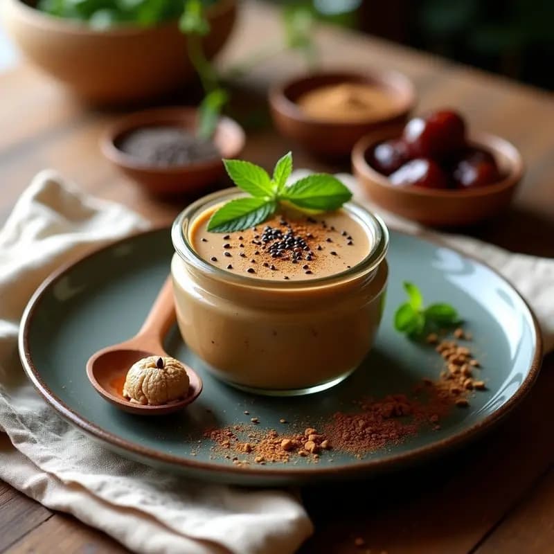 Tahini de Sésamo Negro con Miel de Dátil: Salsa Libanesa para Postres y Desayunos