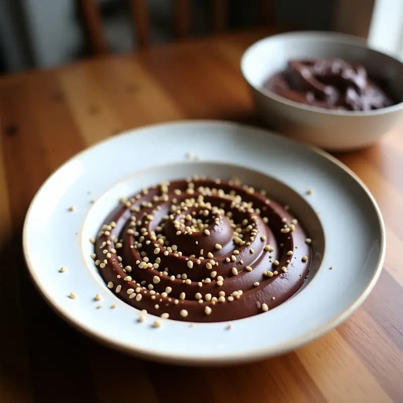 Tahini Swirl de Chocolate Negro y Sésamo: Postre Mediterráneo Keto Sin Azúcar