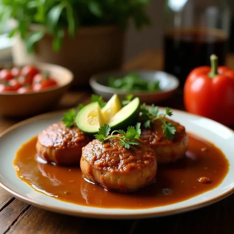 Tajadas de Plátano Macho con Mole de Cacahuete y Chile: Postre Mexicano Sin Azúcar
