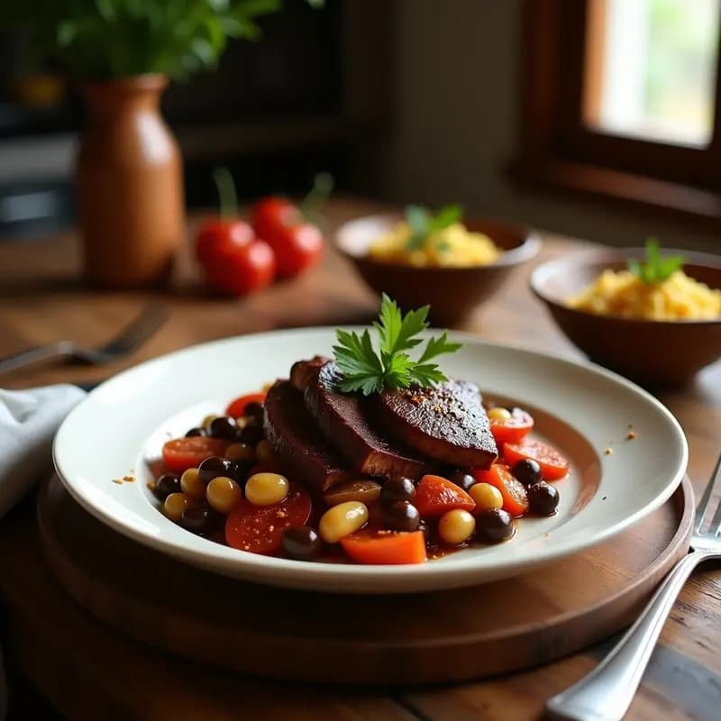Tajín de Cordero al Chocolate y Chile Pasilla: Receta Mexicana Gourmet en Olla Lenta