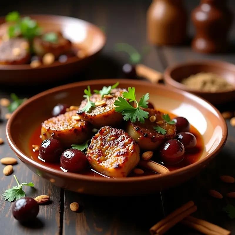 Tajín de Cordero con Ciruelas y Almendras: Receta Marroquí en Airfryer Crujiente y Especiada
