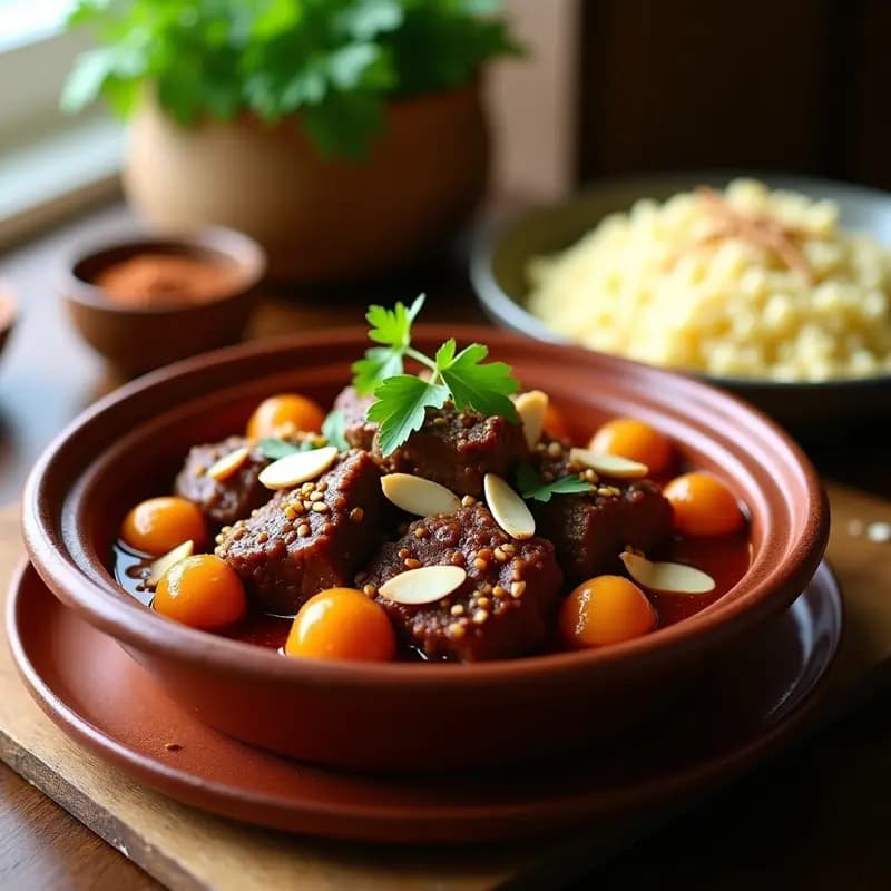 Tajín de Cordero con Ciruelas y Almendras: Receta Marroquí en Thermomix y Alta en Hierro
