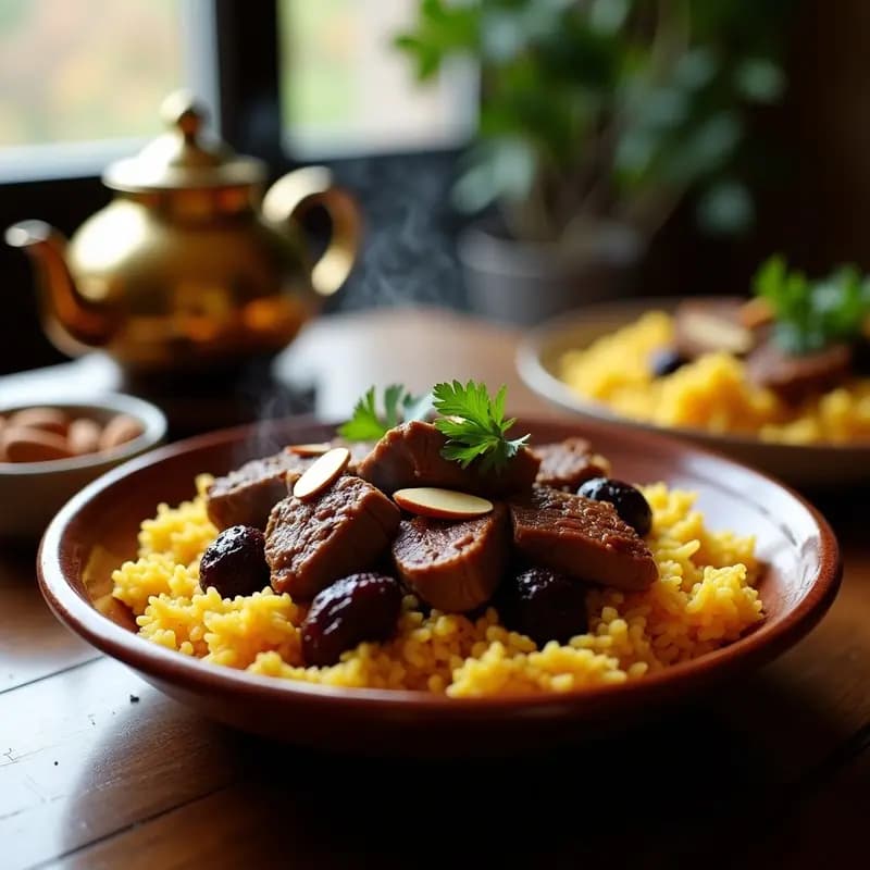 Tajín de Cordero con Ciruelas: Receta Persa de Festividad en Olla Exprés