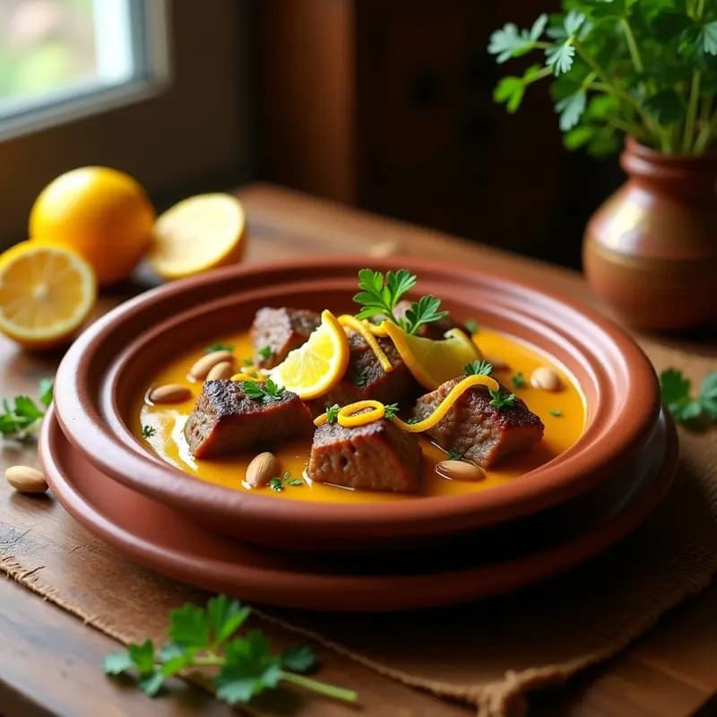 Tajín de Cordero con Cítricos y Azafrán: Receta Marroquí de Ocasión Especial