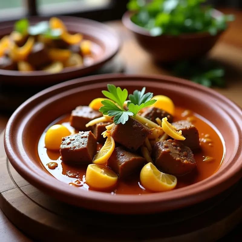 Tajín de Cordero con Cítricos y Ras el Hanout: Receta Marocí en Olla Express