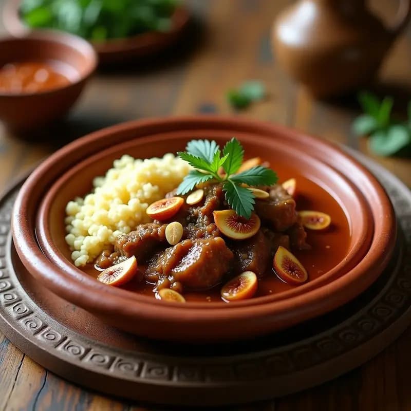 Tajín de Cordero con Higos y Miel: Receta Magrebí en Olla Lenta con Toque Dulce-Salado