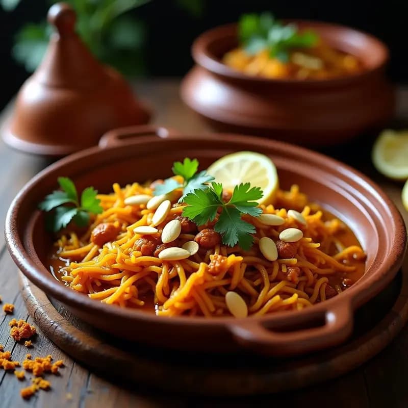 Tajín Marroquí de Pollo de Jackfruit con Pasas y Almendras: Receta Sin Gluten y Alta en Fibra