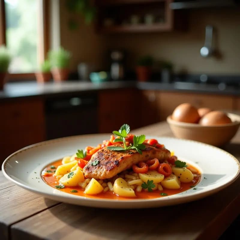 Tajín Marroquí de Pollo con Ciruelas y Almendras: Estofado Dulce-Salado en Cazuela