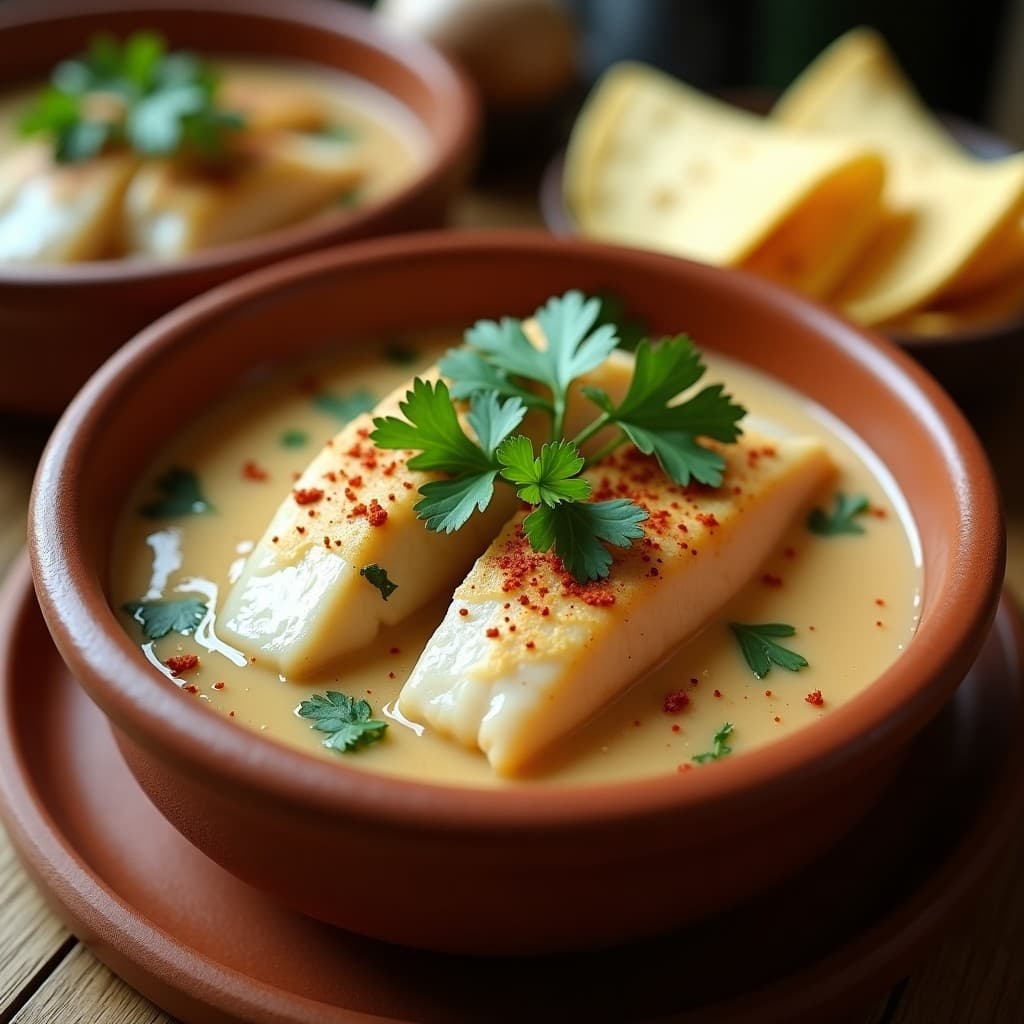 Tajín de Pescado Blanco con Salsa de Anacardos y Cilantro: Receta Mexicana en Olla Express