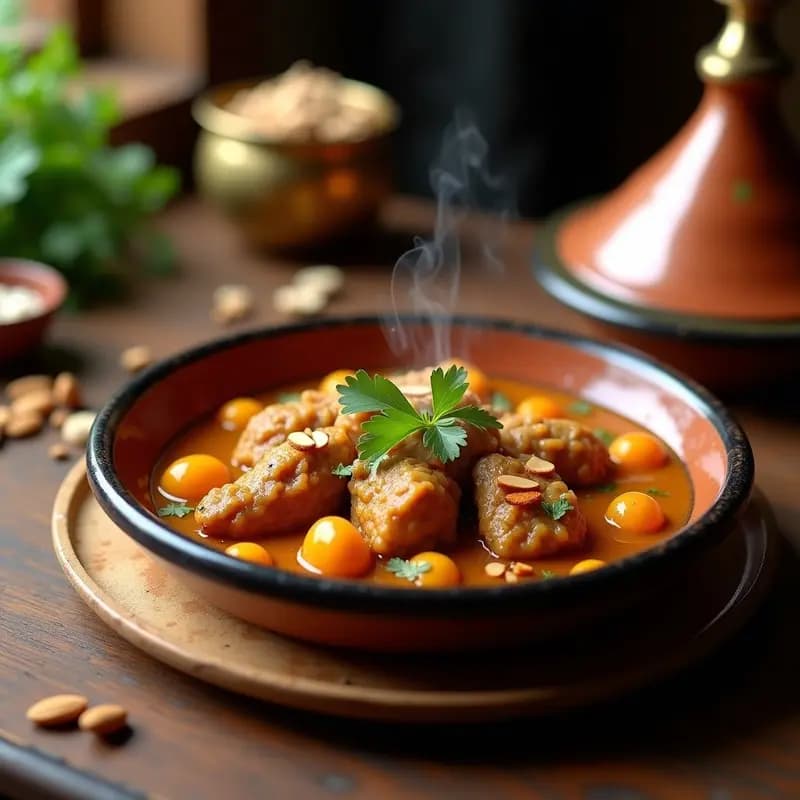 Tajín de Pollo con Albaricoques y Almendras: Receta Marroquí en Olla Express Dulce y Especiada