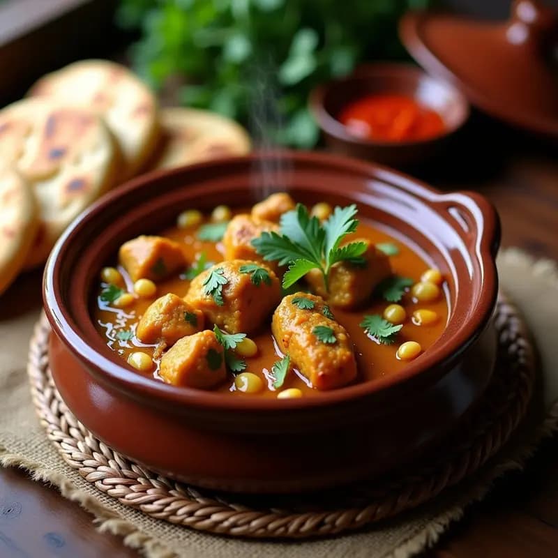 Tajín de Pollo con Cebolla Caramelizada y Pan de Pita: Receta Marroquí Tradicional en 30 Minutos