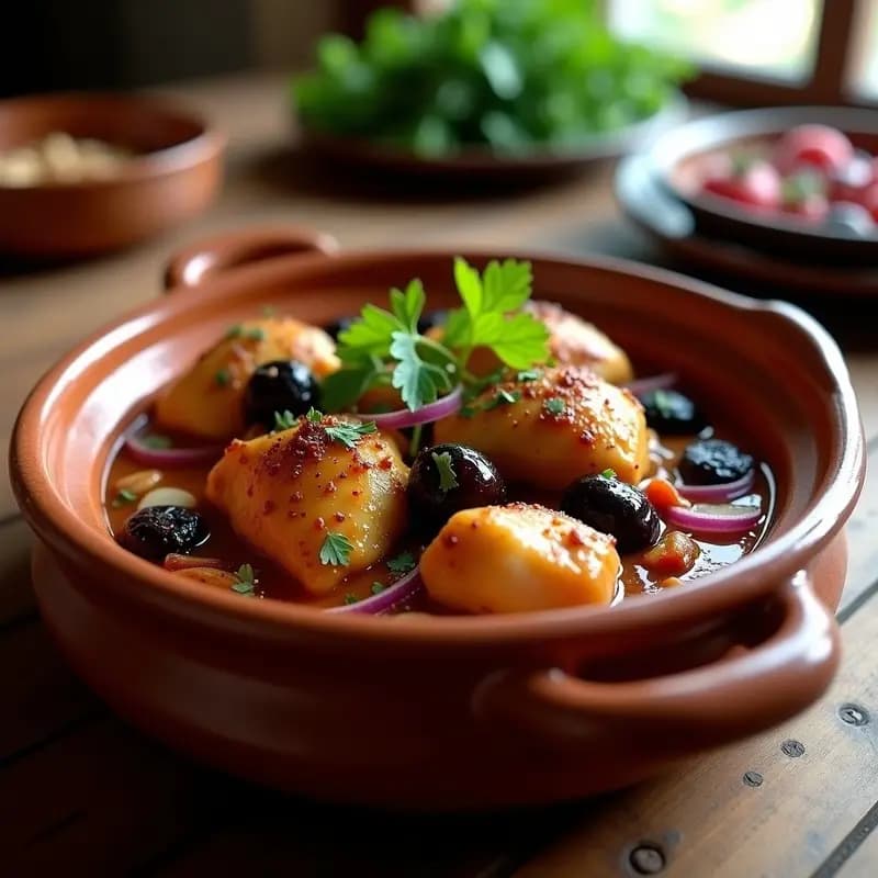 Tajín de Pollo con Ciruelas y Almendras: Receta Marroquí en Airfryer con Especias Exóticas