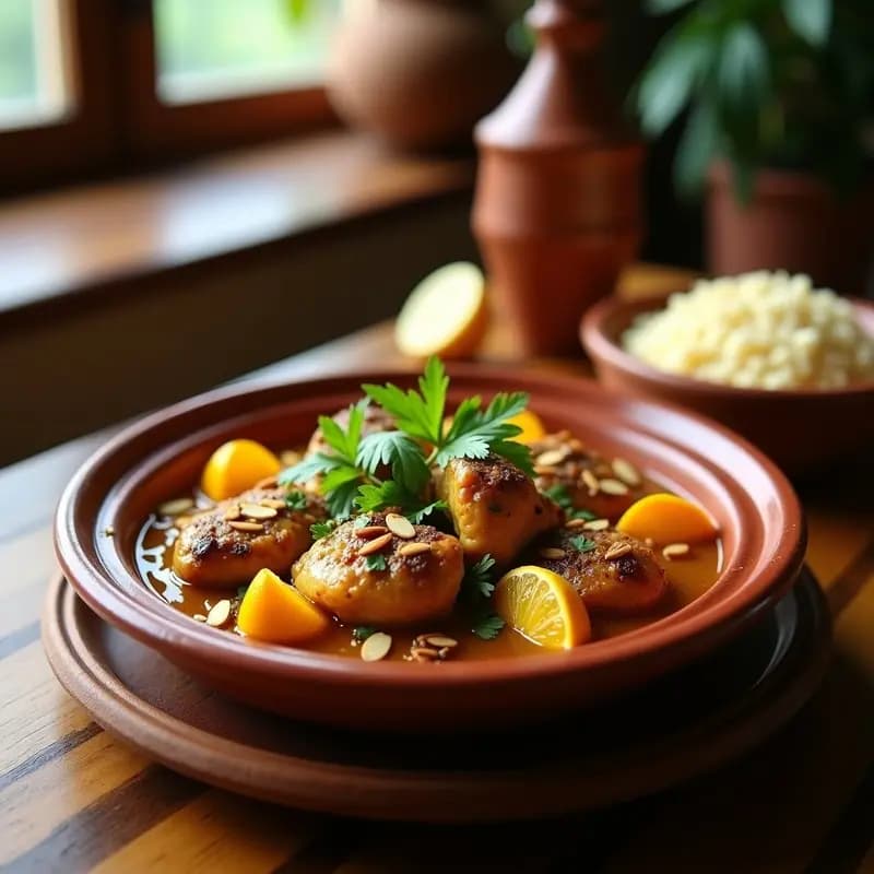 Tajín de Pollo con Cítricos y Especias Marroquíes: Receta en Olla Lenta con Toque Africano