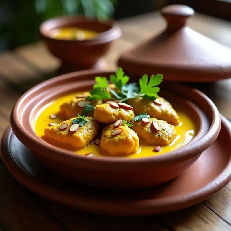 Tajín de Pollo con Cúrcuma y Yogur Griego: Receta Marroquí Keto en Olla