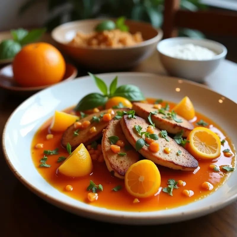 Tajín de Pollo con Naranjas Sanguinas y Especias Bereberes: Receta Marocí en Olla de Hierro
