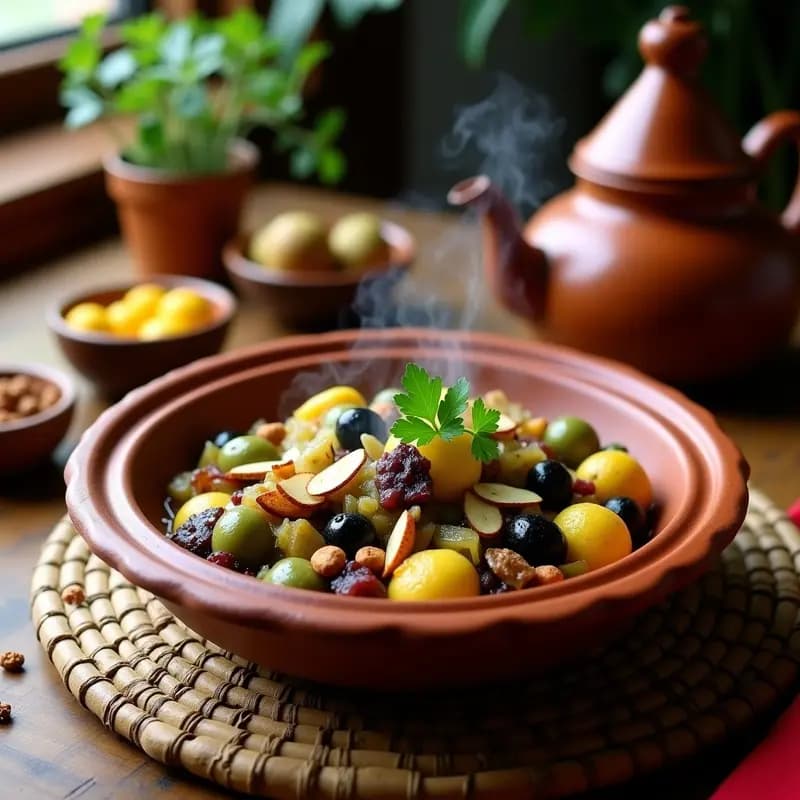 Tajine de Alcachofas y Aceitunas: Receta Marroquí Vegana con Preservas de Limón