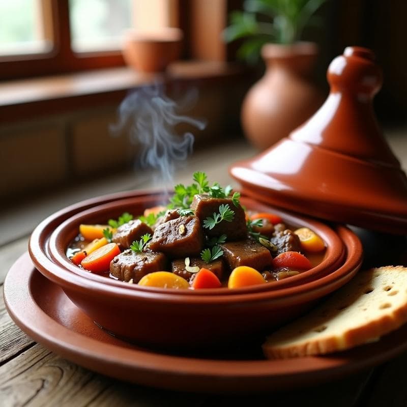 Tajín de Cordero con Cítricos Confitados: Receta Marroquí en Olla Lenta