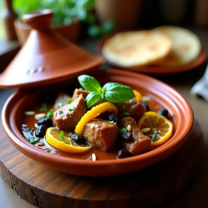 Tajín de Cordero con limón confitado: Receta Marroquí de Fusión con Toque Español