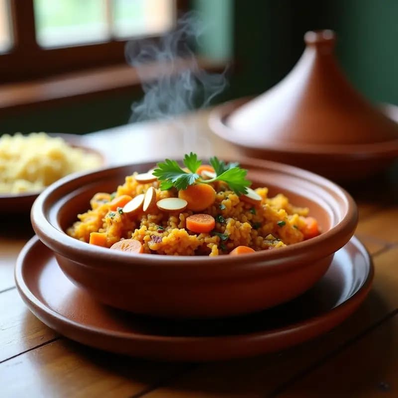 Tajín de Pollo de Jackfruit: Receta Magrebí Vegana con Especias Marroquíes