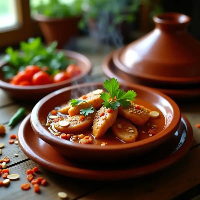 Tajín de Pechuga con Salsa de Tamarindo y Deportivos: Receta Marroquí Picante y Sin Gluten