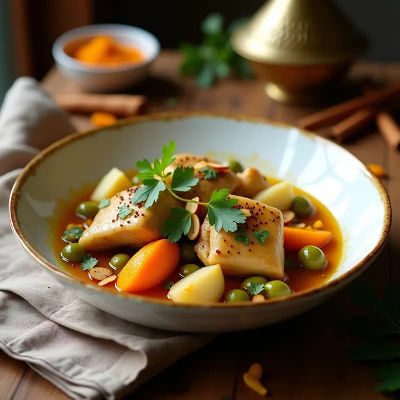 Tajine de Pollo con Alcachofas: Receta Marroquí en Olla Rápida con Toque Citrus