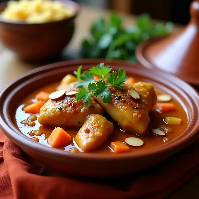 Tajín de Pollo al Azafrán: Receta Marroquí de Olla Lenta con Toque Exótico