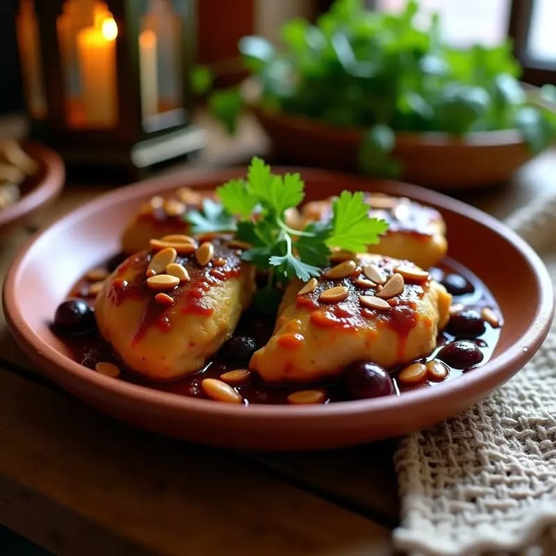 Tajine de Pollo con Ciruelas y Almendras: Receta Marroquí en Airfryer con Toque Dulce-Salado