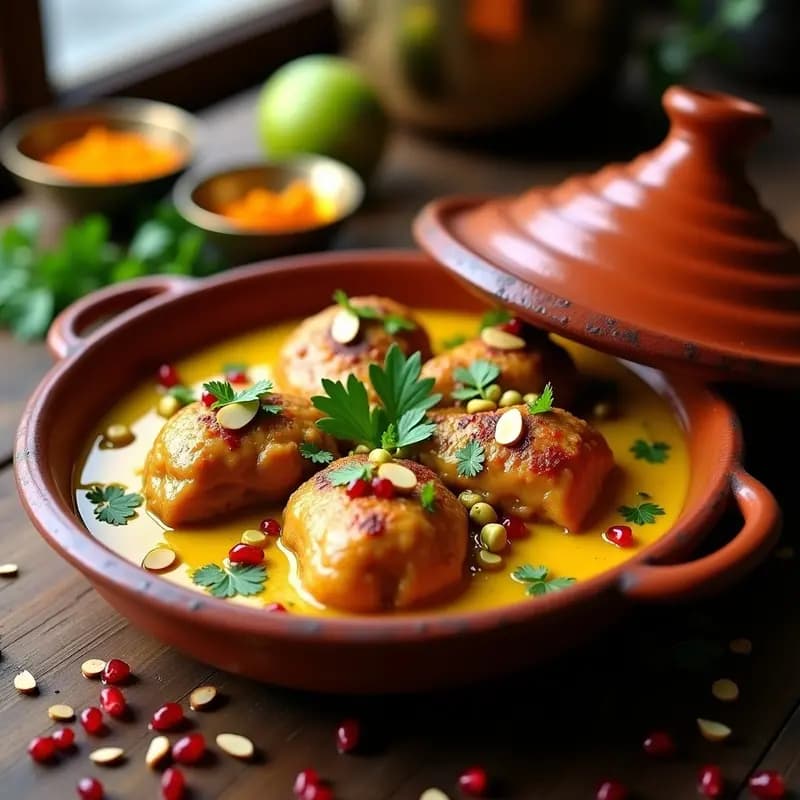 Tajín de Pollo con Cítricos y Azafrán: Receta Persa en Olla Lenta con Sabor Real